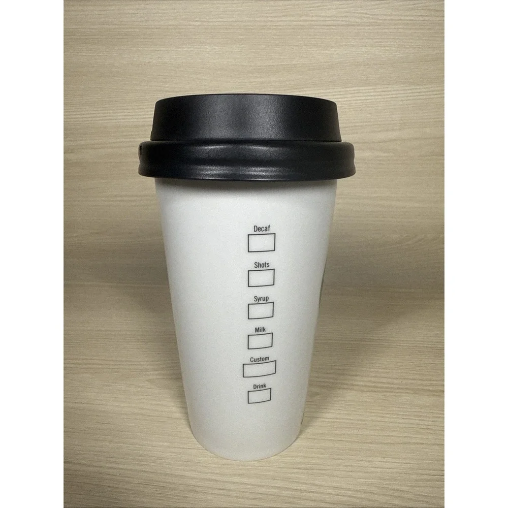 Starbucks Coffee Travel Ceramic‎ Cup 12 Oz Mug Tumbler W/ Locking Lid 2009